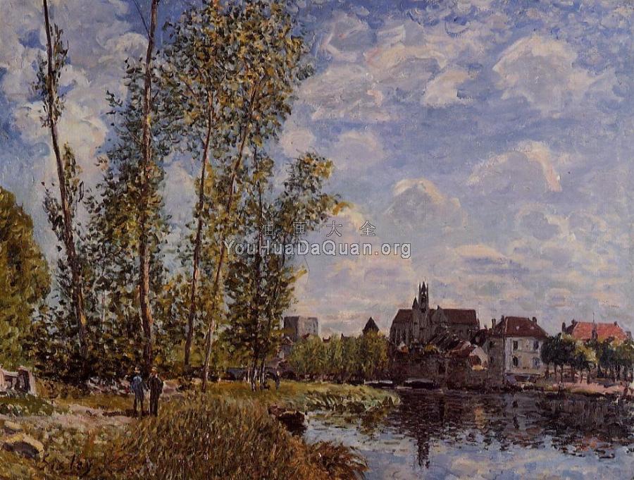 Moret, View from the Loing, May Afternoon - 阿尔弗莱德·西斯莱